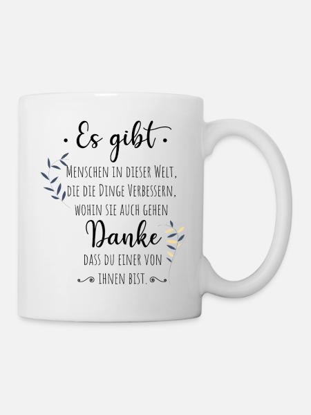 Abschiedsgeschenk Kollege Mitarbeiter Dankeschön - Tasse - Weiß