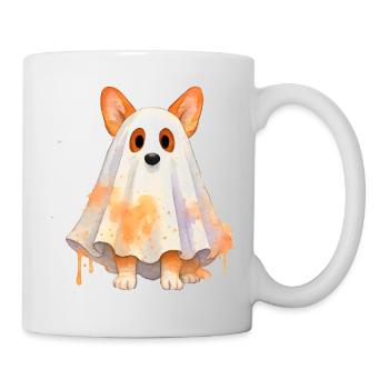 Hund Geist Aquarell - Tasse - Weiß - Rechts