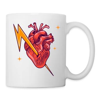 Electrified heart - Mug - white - Right