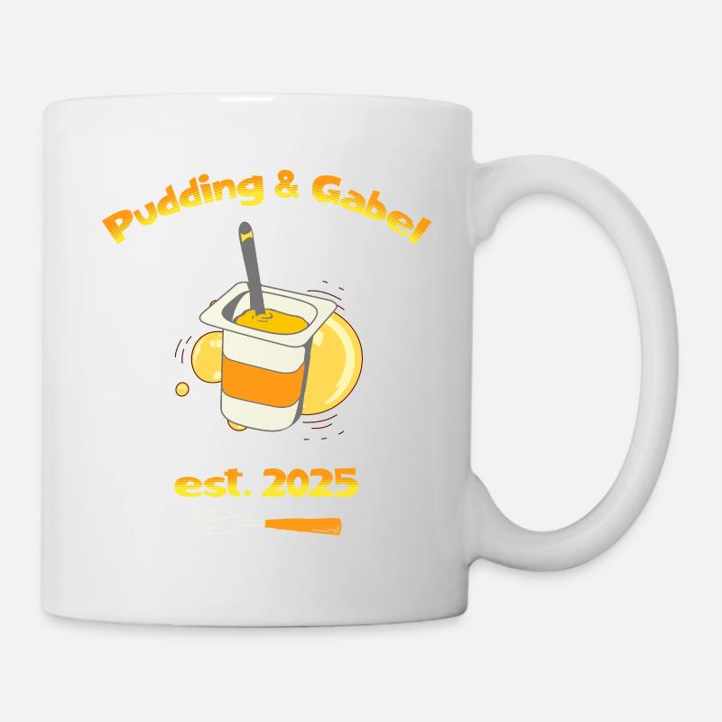 Pudding & Gabel Est. 2025 - Tasse - Weiß