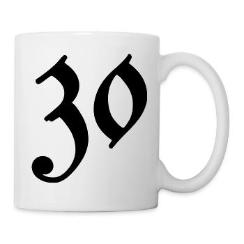 30. 30 YEARS. 30th ANNIVERSARY. 30 YEARS ANNIVERSARY. - Mug - white - Right
