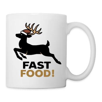 Fast Food Reindeer Shirt Funny Christmas - Mug - white - Right