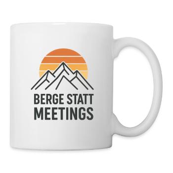 La montagne au lieu des rencontres - Mug blanc - blanc - Droite