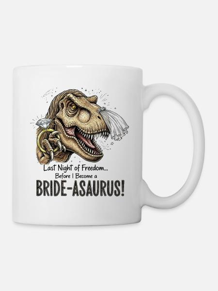 Bride-aurus: Dino Bridal Night - Mug - white