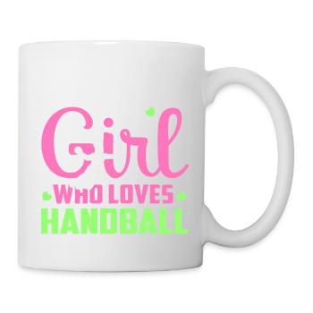 einfach ein Mädchen, das Handball liebt - Tasse - Weiß - Rechts