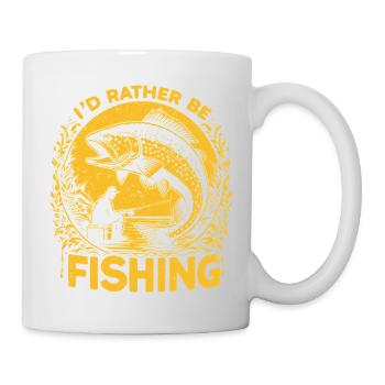 Ich bevorzuge es zu angeln - Tasse - Weiß - Rechts