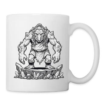 Troll auf dem Rock Plateau - Tasse - Weiß - Rechts