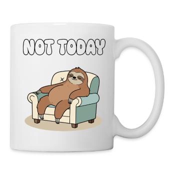 Nicht Heute Faultier Entspannung - Tasse - Weiß - Rechts