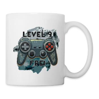 Level 9 Frei Gamepad Army Militärdesign Tarnfleck - Tasse - Weiß - Rechts