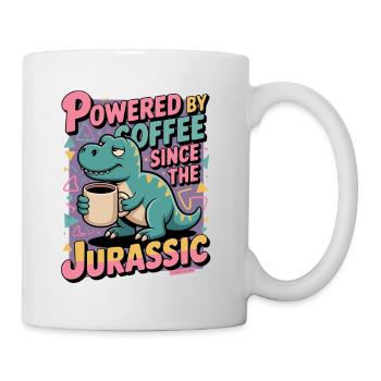 Dino Kaffee Humor - Tasse - Weiß - Rechts