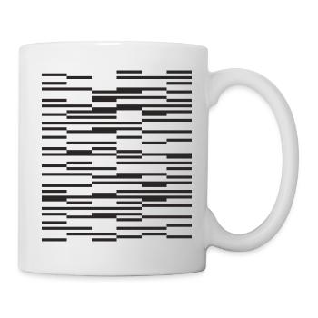 Lines design Minimalist Barcode - Mug - white - Right