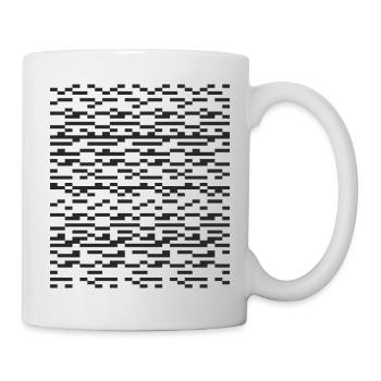 Noir Stripe pixelled Glitch Grid - Mug - white - Right