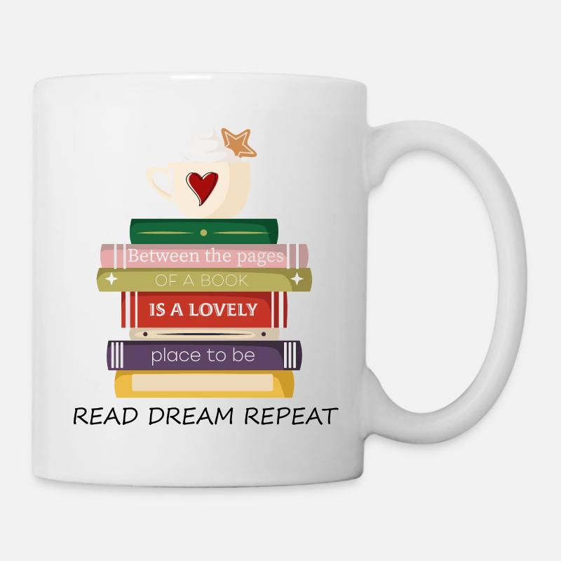 Bücher - Tasse - Weiß