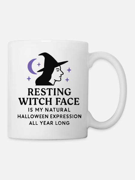 Halloween - Hexe - Tasse - Weiß
