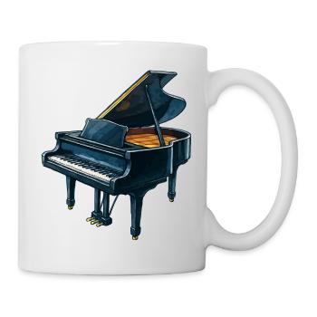 Blue concert grand piano - Mug - white - Right