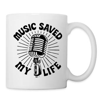 T-shirt de musique rétro vintage - Mug blanc - blanc - Droite