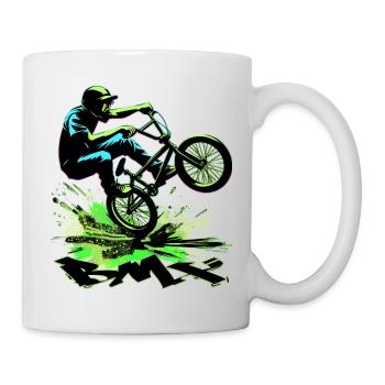 BMX Bike - Tasse - Weiß - Rechts