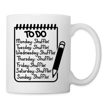 Every Day I’m Shufflin' – Party Electro Club - Mug blanc - blanc - Droite
