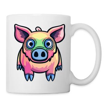 Schwein Halloween Lustig Wildschwein - Tasse - Weiß - Rechts