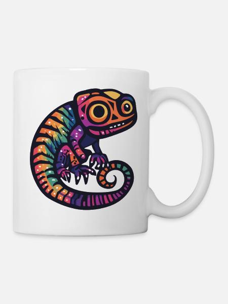 Chameleon Halloween Zombie - Tasse - Weiß