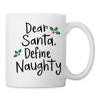 Cher Père Noël définir le design de Noël coquin - Mug blanc - blanc - Droite