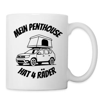 Dachzelt - mein Penthouse - Tasse - Weiß - Rechts