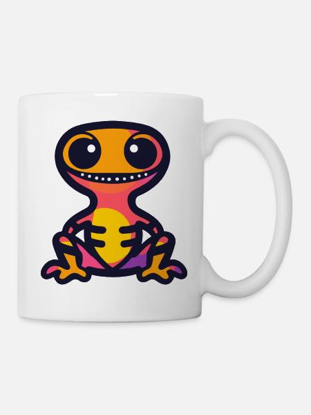 Echse Halloween Zombie - Tasse - Weiß
