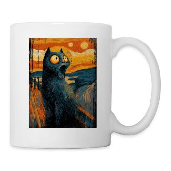Le cri du chat - Design amusant d’Halloween - Mug blanc - blanc - Droite