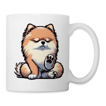 Poméranien Poméranien Spitz Chien Miniature Spitz Holder - Mug blanc - blanc - Droite