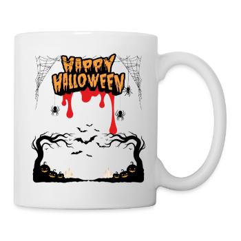 Spooky Halloween Forest – Dripping Font - Tasse - Weiß - Rechts