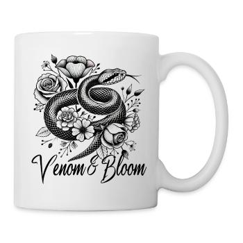 Schlangenranke aus Blüten & Rosen - Tasse - Weiß - Rechts
