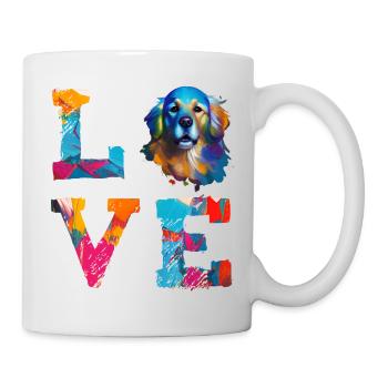 Golden Retriever Love Watercolor Art for Dog Lover - Mug - white - Right
