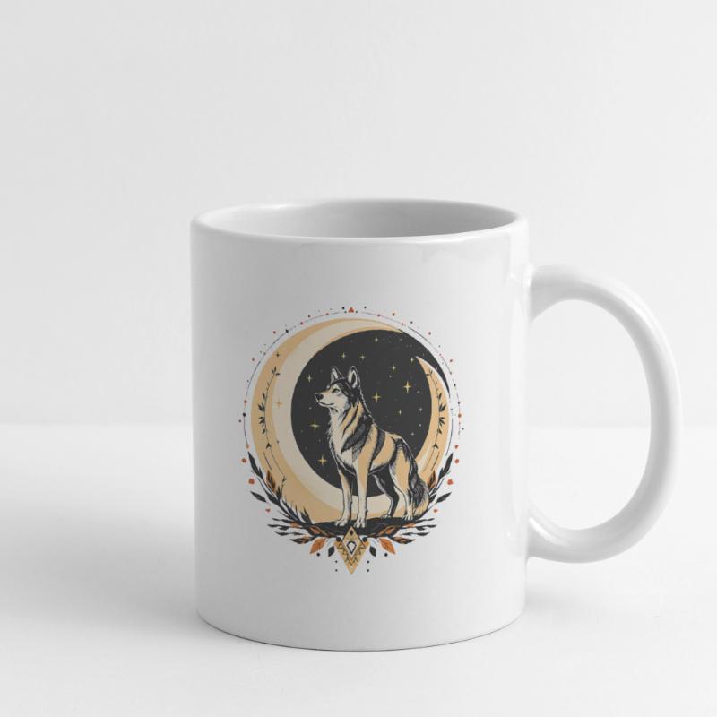Loup Bohème Mug blanc