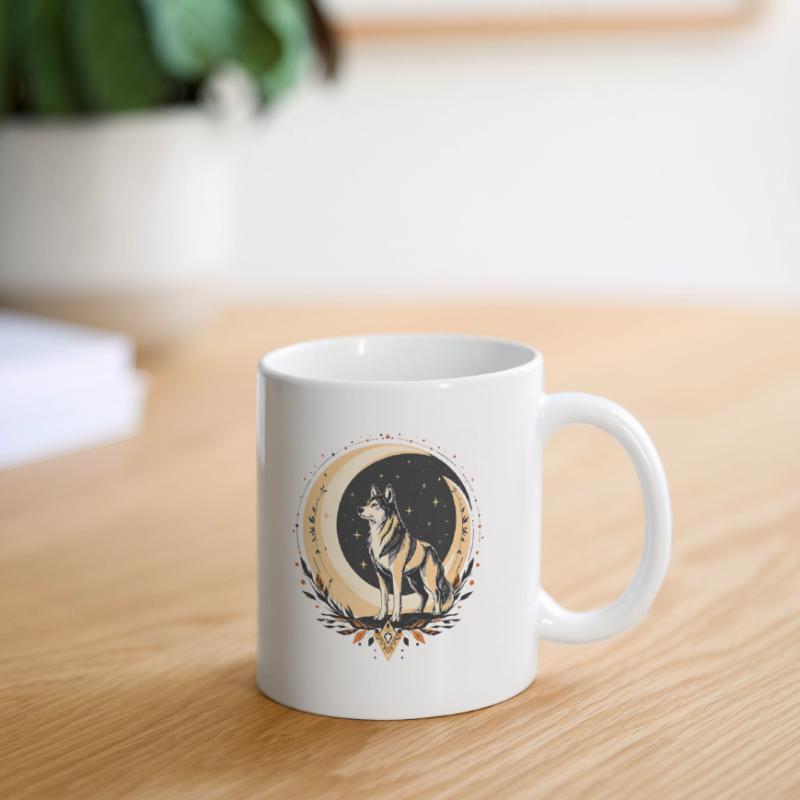 Loup Bohème Mug blanc