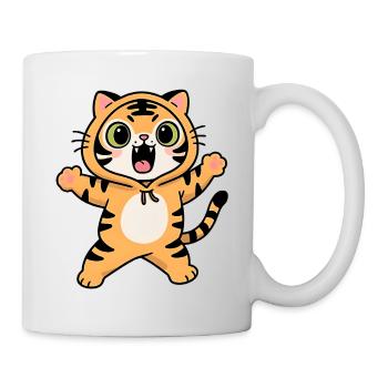 Roaring Tiger Kawaii Kids Hoodie - Mug - white - Right