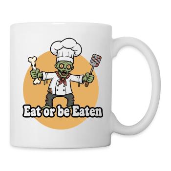 Zombie Chef Eat or Be Eaten - Mug - white - Right