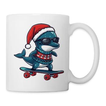 Dolphin Christmas Funny - Mug - white - Right