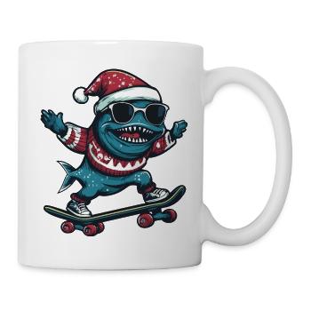 Piranha Fische Weihnachten Lustig - Tasse - Weiß - Rechts