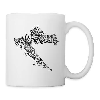 Map Croatia Mandala - Adriatic Coast Travel - Mug - white - Right