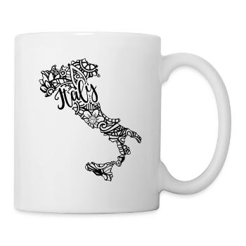 Map Italy Mandala Floral Travel Italian Gift - Mug - white - Right