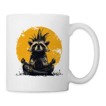 Yoga-Punk-Raccoon: Zen with Iro! - Mug - white - Right