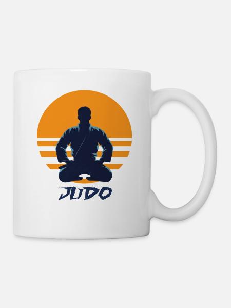 Judo Sunset Silhouette - Mug - white