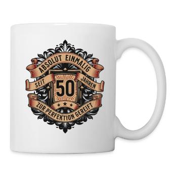 Cadeau 50e anniversaire Dicton 50e anniversaire - Mug blanc - blanc - Droite