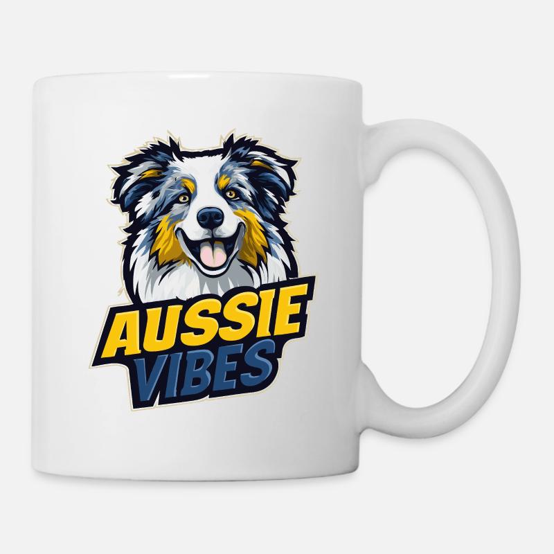 Australian Shepherd – AUSSIE VIBES - Tasse - Weiß