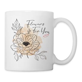 Des fleurs pour vous - Mug blanc - blanc - Droite