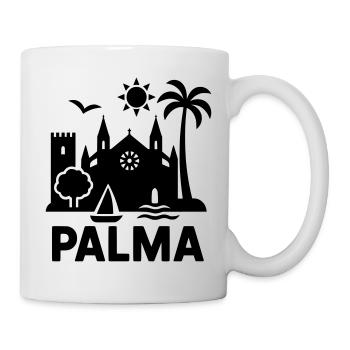 palma silhouette mallorca - Tasse - Weiß - Rechts