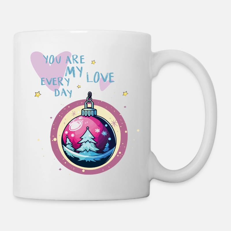 Weihnachtskugel Liebe  - Tasse - Weiß