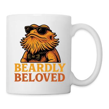 Dragon barbu Jeu de mots Drôle lézard Reptile - Mug blanc - blanc - Droite