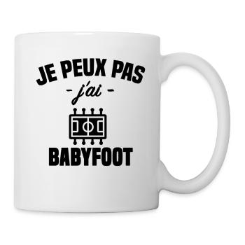 Ich kann nicht, ich habe Tischfußball - Tasse - Weiß - Rechts