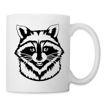 Raccoon T-shirt Gift - Mug - white - Right